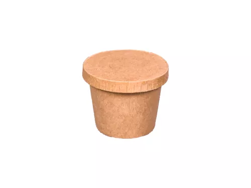 Pojemnik papierowy kraft do sosów 90ml śr. 62 mm