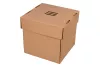 Pudełko MEGA BURGER -152x152x152 mm rozkładane brązowe