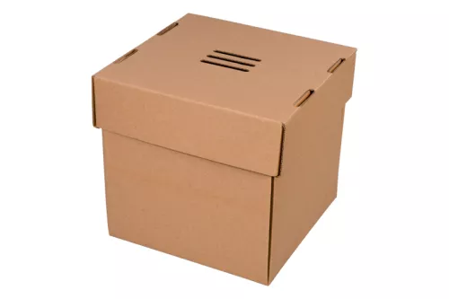 Pudełko MEGA BURGER -152x152x152 mm rozkładane brązowe