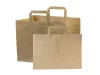 Torba papierowa klockowa 320x220x245mm brązowa eco/kraft uchwyt płaski