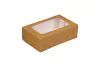 PUDEŁKO PAPIEROWE + PE SUSHI Z OKIENKIEM KRAFT 16*10*5 CM (330)