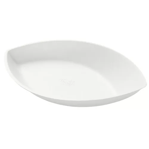 Talerzyk na przekąski PIATTO 140 ml 17,9x10,7x3,2 cm z trzciny cukrowej, biały, fingerfood