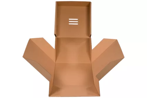 Pudełko MEGA BURGER -152x152x152 mm rozkładane brązowe