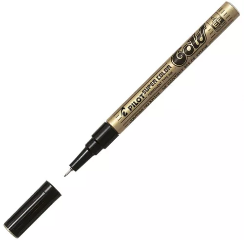 Marker olejowy Pilot, Super Color Extra Fine, 1mm, złoty