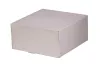 Kartonik na torty z wieczkiem klapowym 18x18x9 cm biało-brązowy