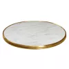 Blat okrągły śr.60 cm biały Marble Bistro