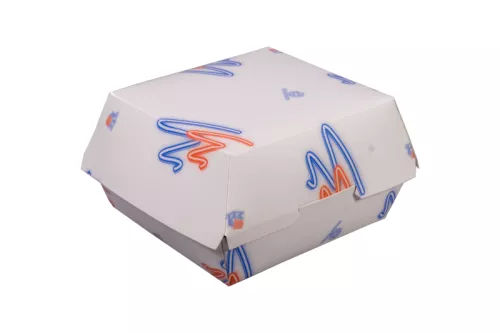 Pudełko papierowe hamburger 105x115x70 mm 'neon'