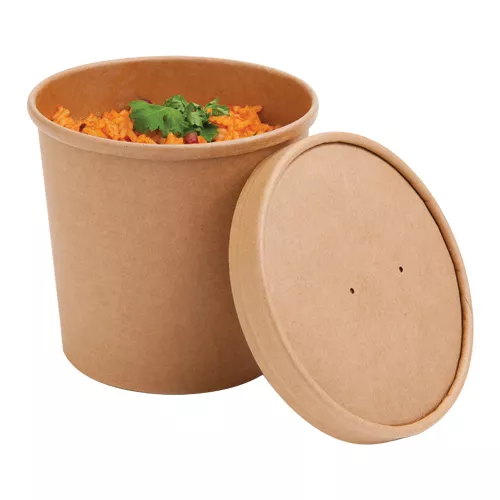 Pojemnik papierowy do zupy brązowy 750ml DO MIKROFALI