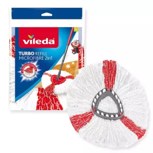 Vileda Mop obrotowy Turbo - zestaw 3w1: wiadro, mop z drążkiem, 1 wkład