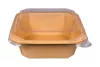 Papierowy pojemnik sałatkowy Stretto™ 1200 ml kwadratowy kraft 179x179x60 mm