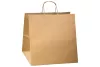 Torba papierowa klockowa 360x330x310 mm brązowa eco/kraft uchwyt skręcany - polecane do Sushi