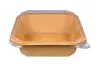 Papierowy pojemnik sałatkowy Stretto™ 1000 ml kwadratowy kraft 179x179x50 mm