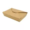 Pudełko papierowe 1100 ml lunch box 200x140x45 mm kraft, szczelne, powlekane PE