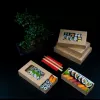 Pudełko papierowe 27x27x5cm (HP36) laminowane eco/kraft 'szuflada' z okienkiem do sushi, ciast i nie