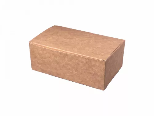 Pudełko kartonowe na kurczaka małe biało-brązowe składane 160x100x60 mm