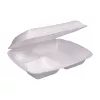 Menu Box 3-dzielny biały styropianowy