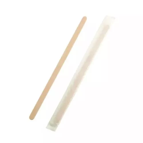 Mieszadełko drewniane 17,8 cm zapapierkowane