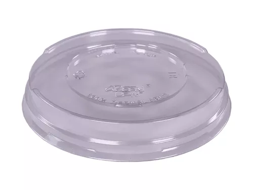 Wieczko rPET do pojemnika sałatkowego brązowo-białego GREEN LEAF 750ml śr. 150mm