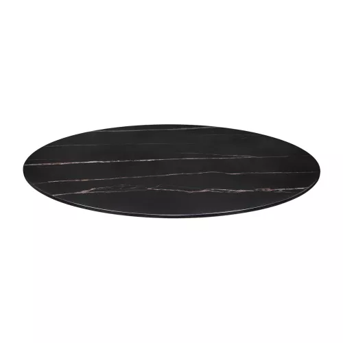 Blat okrągły kamienny śr.60 cm czarny