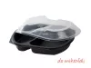 Pojemnik obiadowy 1000ml DWUDZIELNY czarny 238x203x38 mm (spód)