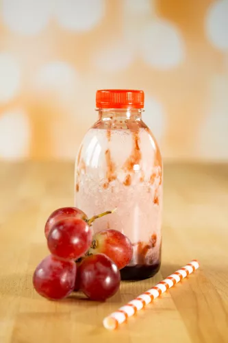 Butelka 500 ml 'JUICE / MILKSHAKE' rPET okrągła gładka śr. 3/38 mm