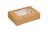 PUDEŁKO PAPIEROWE + PE SUSHI Z OKIENKIEM KRAFT 19*13*5 CM (210)