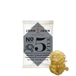 Prezenter drewniany - skrzynka na 4 opakowania chipsów John&John