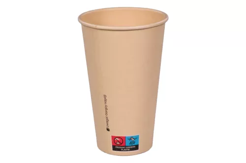 Kubek papierowy z bambusa 400 ml/ 16 oz śr. 90 mm, 1-warstwowy