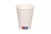 Kubek papierowy 1-warstwowy biały 300ml śr 90 mm (z logo żółw)