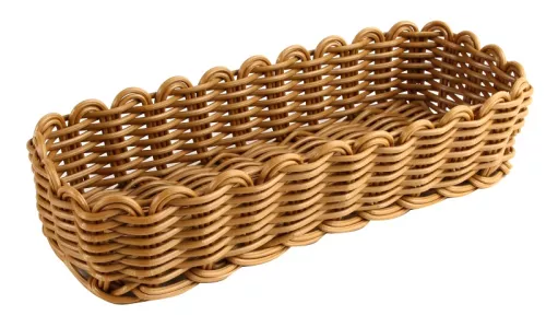 Koszyk na sztućce PP imitacja wikliny 26,5x10 cm