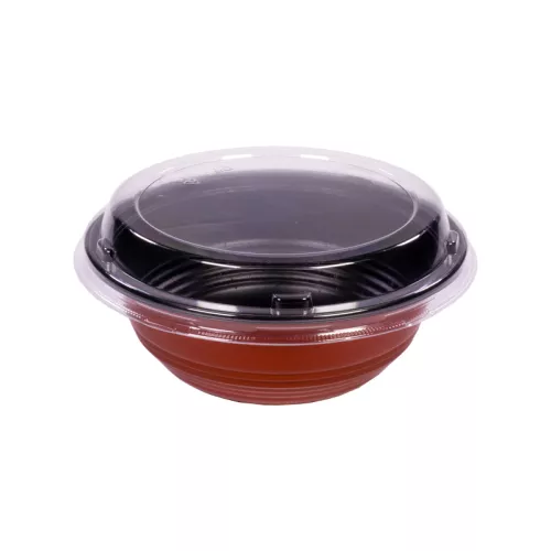 Miska na zupę bordowo-czarna 550 ml