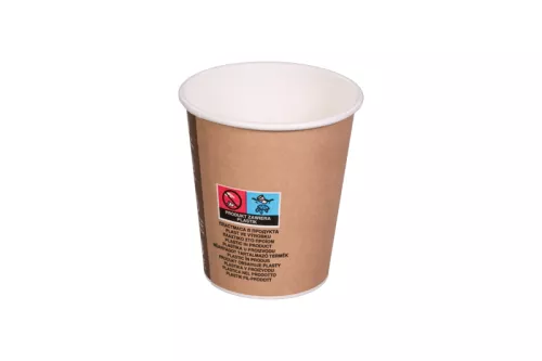 Kubek papierowy 1-warstwowy 'coffee to go' 200ml śr.80 mm (z logo żółw)
