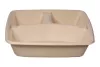 Pojemnik obiadowy 1000 ml trójdzielny kwadratowy kraft z pulpy 203x203x47 mm
