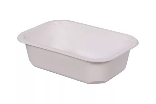 Tacka 1-komorowa 450 ml 160x112x45 mm MINI PP biała do zgrzewu