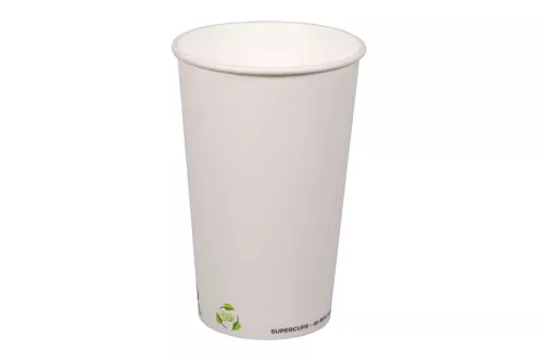 Kubek papierowy 1-warstwowy biały 400ml/16 oz śr. 90 mm (z logo żółw)