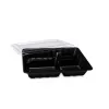 Opakowanie na sushi / lunch box, 5-komorowe 293x220x47+15 mm (HP72) komplet