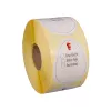 ETYKIETA PAPIEROWA Z NADRUKIEM KURA KLASYK 6*8 CM ROLKA A1000