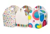 Pudełko z rączką MEAL BOX stripes & dots 152x100x102 mm