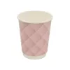 Kubek papierowy 2-warstwowy 'Kołderka' 300 ml śr. 90 mm RÓŻOWY (z logo żółw)