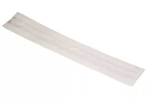 Torba papierowa fałdowa biała na bagietkę 58x10x6 cm