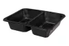 Pojemnik obiadowy 2-dzielny czarny 227x178x50 mm LITE 22G do zgrzewu