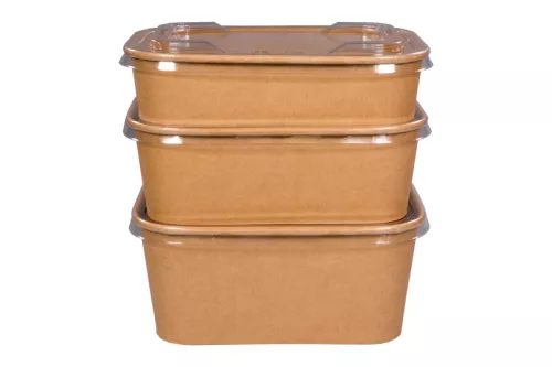 Wieczko PET do pojemników sałatkowych 500/800/1000 ml prostokątnych