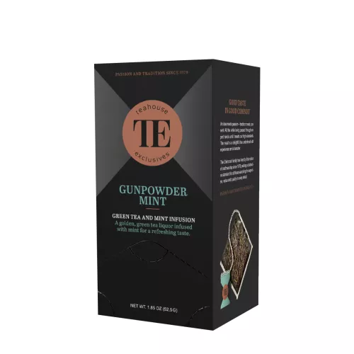 Herbata Gunpowder Mint 3,5g Teahouse Exclusives Luxury Tea Bag (opak. 15 szt po 3,5g)
