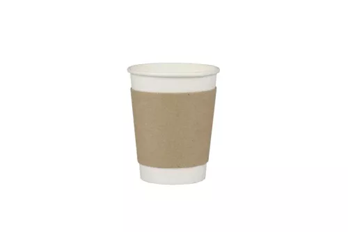 Ochraniacz termiczny brązowy na kubki papierowe 200/250ml o śr. 80 mm