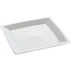 TALERZ PLASTIKOWY KWADRATOWY BIAŁY MILAN  210MM A12