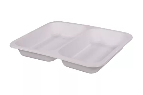 Pojemnik obiadowy 2-dzielny biały 227x178x30 mm PP do zgrzewu