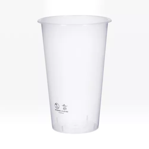 Kubek plastikowy premium 400 ml PP do systemów wielokrotnego użytku, przezroczysty - polecany do Bub