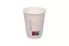 Kubek papierowy premium 300ml śr. 90 mm 2-warstwowy biały (z logo żółw)