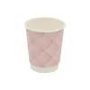 Kubek papierowy 2-warstwowy 'Kołderka' 250 ml śr. 80 mm RÓŻOWY (z logo żółw)