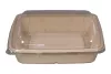 Pojemnik obiadowy 1000 ml niedzielony kwadratowy kraft z pulpy 203x203x47 mm